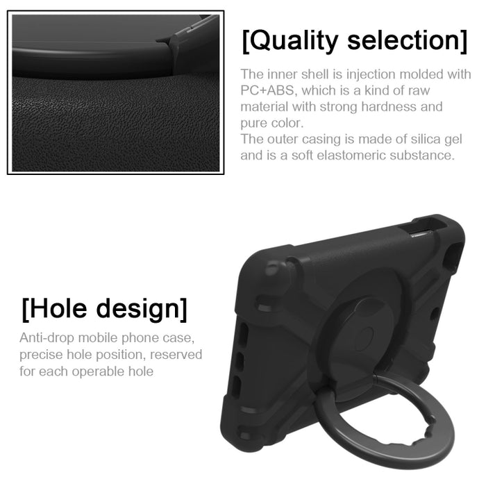 Carcasa protectora plana de EVA + PC con soporte giratorio de 360 °, For iPad MINI1/2/3, For iPad MINI 4/5, For iPad Air/Air2/Pro9.7, For iPad 10.2