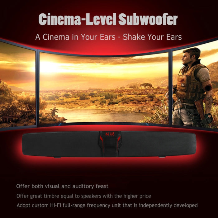 Nuevo Rixing NR7017 TWS Portable 10W Stereo Surround Soundbar Altavoz Bluetooth con micrófono