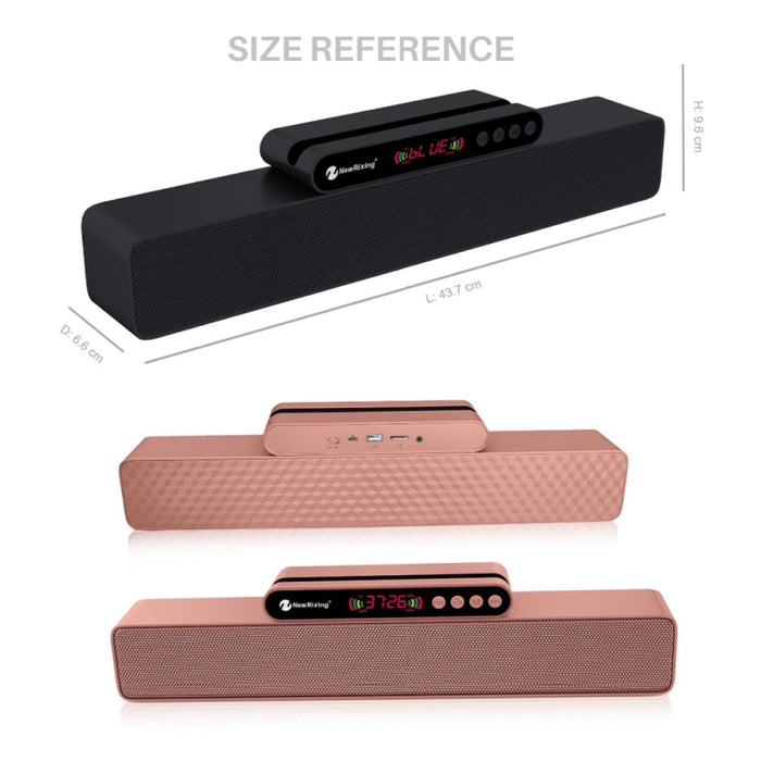 Newrixing NR5017 LED Bluetooth Altavoz portátil TWS Conexión Altavoz Sistema de sonido 10W Altavoz envolvente estéreo