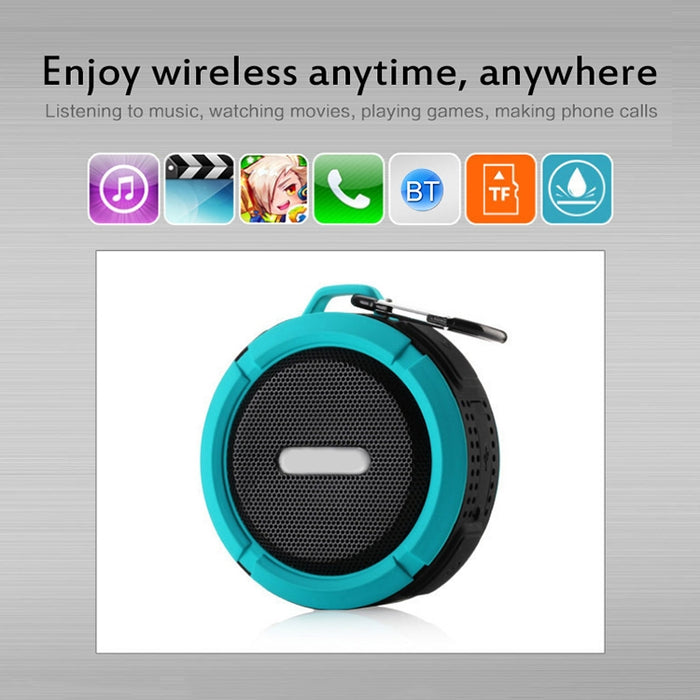 Altavoz inalámbrico con ventosa para coche con Bluetooth para mandril C6a para exteriores, compatible con tarjeta TF