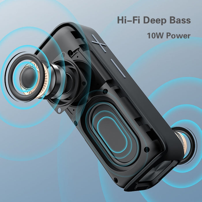 P15 10W Altavoz Bluetooth portátil Altavoz para exteriores Sistema de sonido Estéreo, Soporte TFFM