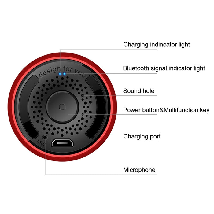 M9 Bluetooth5.0 Subwoofer Altavoz portátil Reproductor de música con cuerpo de aleación de aluminio