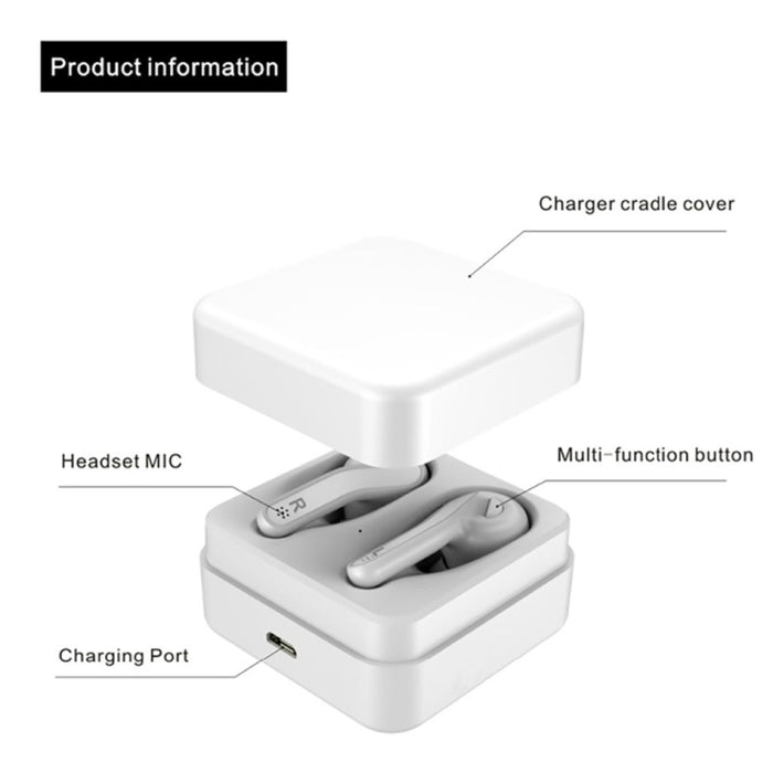 T88 Mini Touch Control Hifi Auriculares inalámbricos Bluetooth TWS Auriculares inalámbricos con caja de cargador