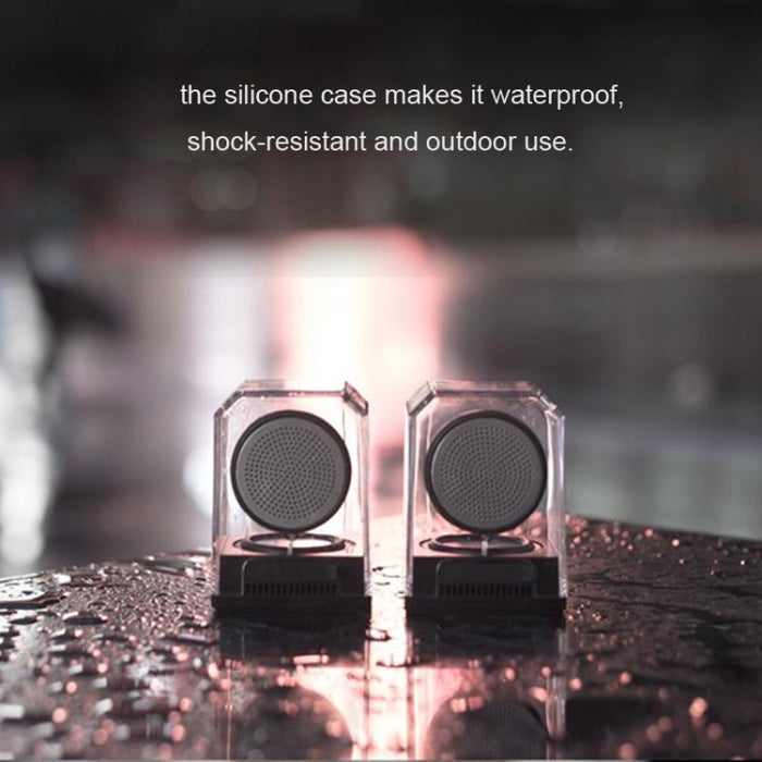 Altavoces Bluetooth transparentes TWS portátiles BT628 10W con base conectable magnética Subwoofer de bajos estéreo para exteriores