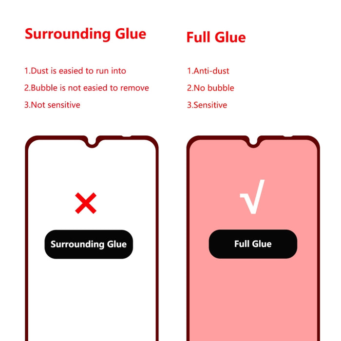 2 PCS ENKAY Hat-prince Full Glue 0.26mm 9H 2.5D Película de cobertura total de vidrio templado, For REDMI Note 8T, For Moto One Marco / Moto G8 Play