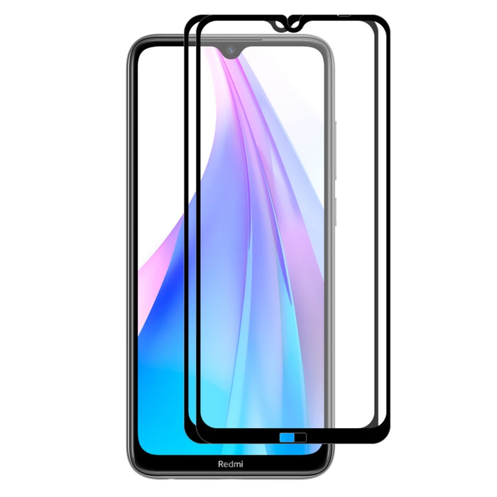 2 PCS ENKAY Hat-prince Full Glue 0.26mm 9H 2.5D Película de cobertura total de vidrio templado, For REDMI Note 8T, For Moto One Marco / Moto G8 Play