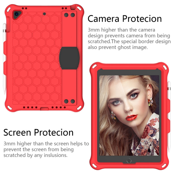 Diseño de nido de abeja EVA + PC Cáscara protectora plana anticaída de cuatro esquinas con correas, For iPad Air/Air2/Pro9.7, For iPad 10.2, For    iPad Pro 10.5, For iPad  Air 2019 10.5