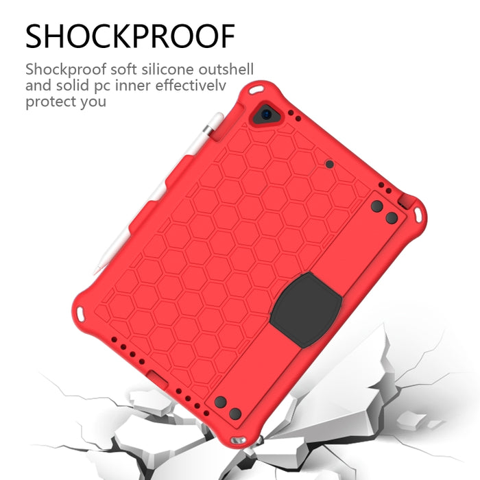 Diseño de nido de abeja EVA + PC Cáscara protectora plana anticaída de cuatro esquinas con correas, For iPad Air/Air2/Pro9.7, For iPad 10.2, For    iPad Pro 10.5, For iPad  Air 2019 10.5