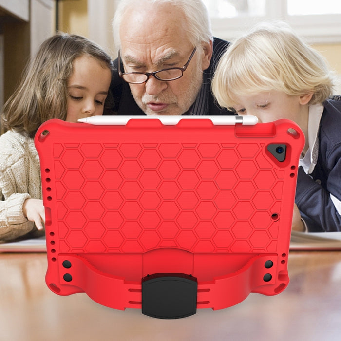 Diseño de nido de abeja EVA + PC Cáscara protectora plana anticaída de cuatro esquinas con correas, For iPad Air/Air2/Pro9.7, For iPad 10.2, For    iPad Pro 10.5, For iPad  Air 2019 10.5