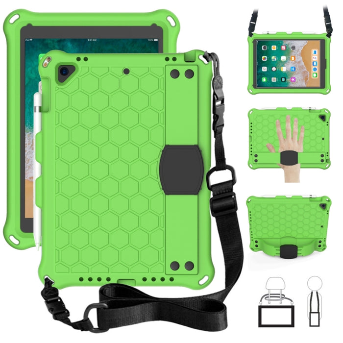 Diseño de nido de abeja EVA + PC Cáscara protectora plana anticaída de cuatro esquinas con correas, For iPad Air/Air2/Pro9.7, For iPad 10.2, For    iPad Pro 10.5, For iPad  Air 2019 10.5