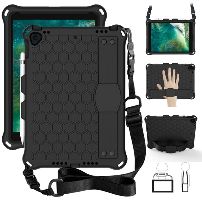 Diseño de nido de abeja EVA + PC Cáscara protectora plana anticaída de cuatro esquinas con correas, For iPad Air/Air2/Pro9.7, For iPad 10.2, For    iPad Pro 10.5, For iPad  Air 2019 10.5