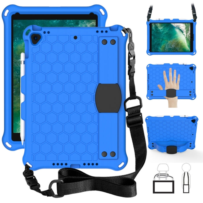 Diseño de nido de abeja EVA + PC Cáscara protectora plana anticaída de cuatro esquinas con correas, For iPad Air/Air2/Pro9.7, For iPad 10.2, For    iPad Pro 10.5, For iPad  Air 2019 10.5