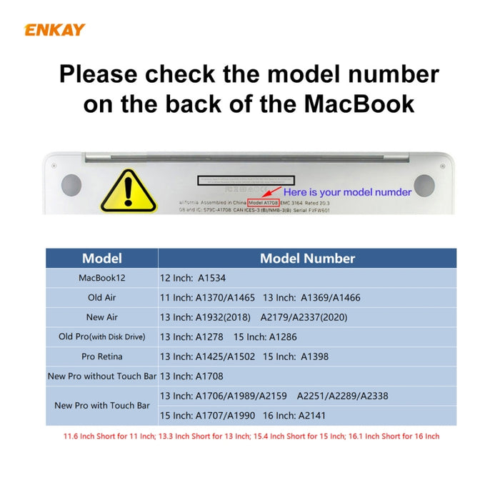 ENKAY para MacBook Pro de 16 pulgadas (A2141) Protector de teclado suave de TPU