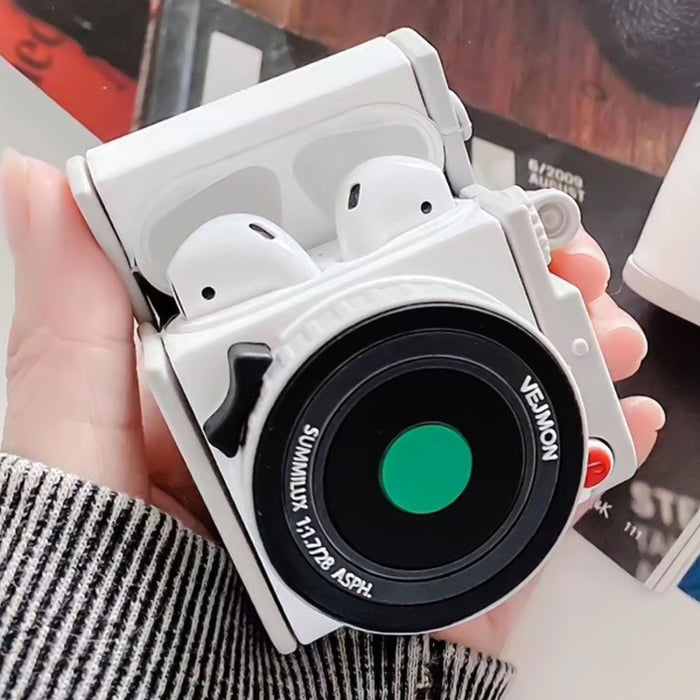 Para Apple AirPods 1/2 Gen Polaroid Camera Style Bluetooth Estuche protector para auriculares