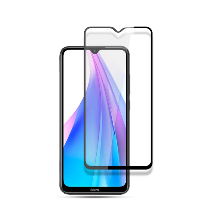 Para Xiaomi Redmi Note 8T 2 piezas mocolo 0,33 mm 9H 2.5D Película de vidrio templado con pegamento completo, For Xiaomi Redmi Note 8T(2pcs)