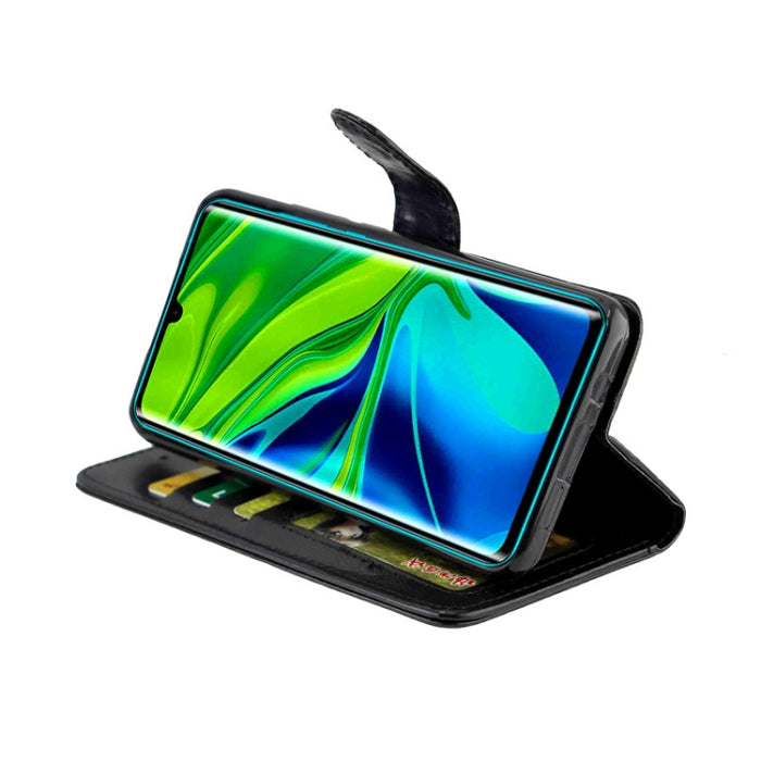 Estuche protector con tapa horizontal de cuero con textura de caballo loco con soporte y ranuras para tarjetas y billetera y marco de fotos, For Huawei Enjoy 10, For Xiaomi Note10/CC9 Pro, For Xiaomi Redmi Note 8T, For Xiaomi Redmi 8/Redmi 8A          ...