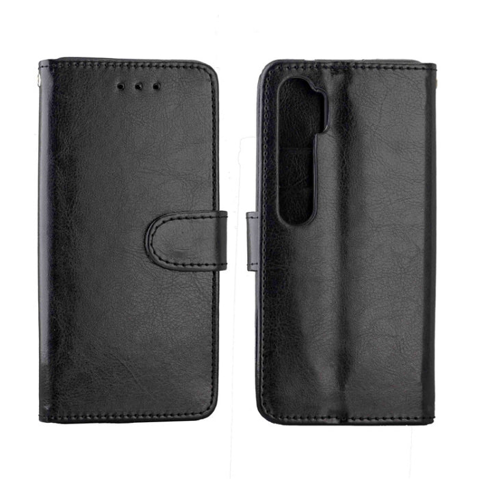Estuche protector con tapa horizontal de cuero con textura de caballo loco con soporte y ranuras para tarjetas y billetera y marco de fotos, For Huawei Enjoy 10, For Xiaomi Note10/CC9 Pro, For Xiaomi Redmi Note 8T, For Xiaomi Redmi 8/Redmi 8A          ...