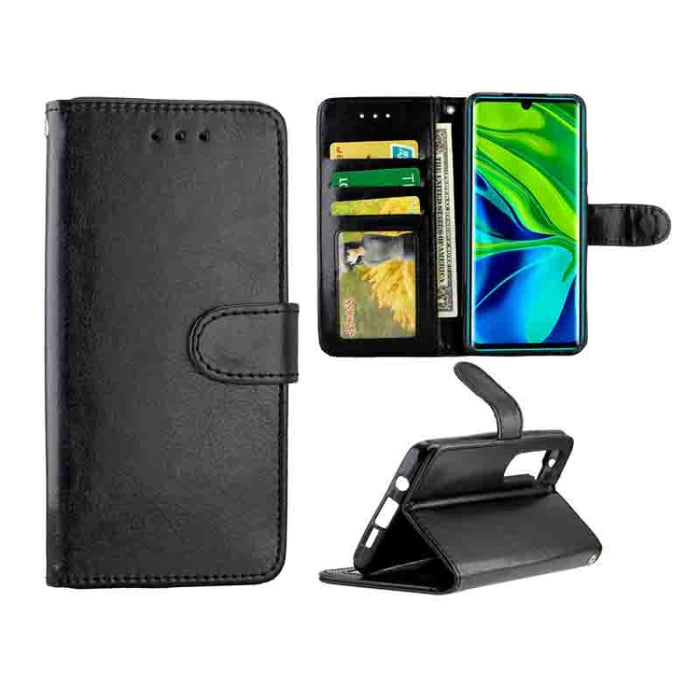 Estuche protector con tapa horizontal de cuero con textura de caballo loco con soporte y ranuras para tarjetas y billetera y marco de fotos, For Huawei Enjoy 10, For Xiaomi Note10/CC9 Pro, For Xiaomi Redmi Note 8T, For Xiaomi Redmi 8/Redmi 8A          ...