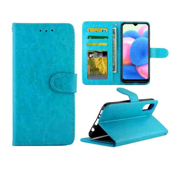 Estuche protector con tapa horizontal de cuero con textura de caballo loco con soporte y ranuras para tarjetas y billetera y marco de fotos, For Huawei Enjoy 10, For Xiaomi Note10/CC9 Pro, For Xiaomi Redmi Note 8T, For Xiaomi Redmi 8/Redmi 8A          ...