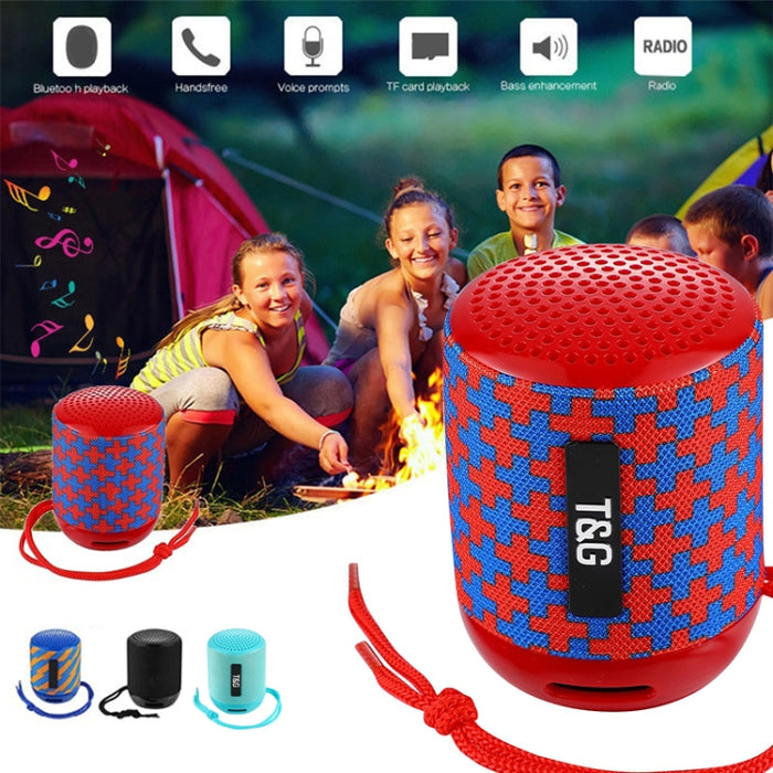 T&G TG129 Altavoz de música inalámbrico portátil manos libres con MIC, compatible con tarjeta TF FM