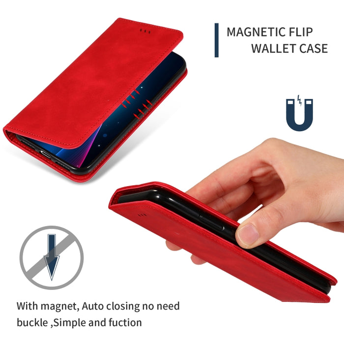 Retro Skin Feel Business Estuche de cuero con tapa horizontal magnética, For Xiaomi Redmi 8, For Xiaomi Redmi 8A