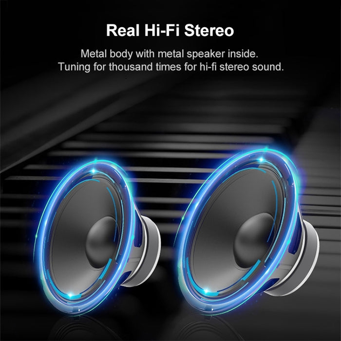 EWA A109M Altavoz portátil con Bluetooth Inalámbrico Heavy Bass Bomm Box Subwoofer Llamada de teléfono Sonido envolvente Altavoz de ducha Bluetooth