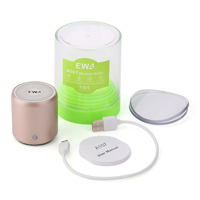 EWA A107 TWS Portable Super Mini Altavoz Bluetooth Subwoofer inalámbrico Boom Box Altavoces de computadora Bocinas Altavoz de ducha