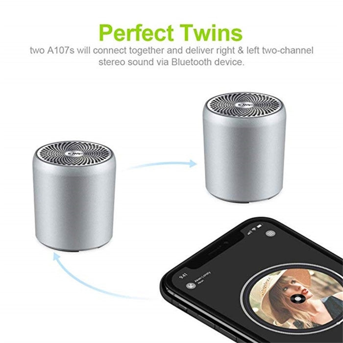 EWA A107 TWS Portable Super Mini Altavoz Bluetooth Subwoofer inalámbrico Boom Box Altavoces de computadora Bocinas Altavoz de ducha