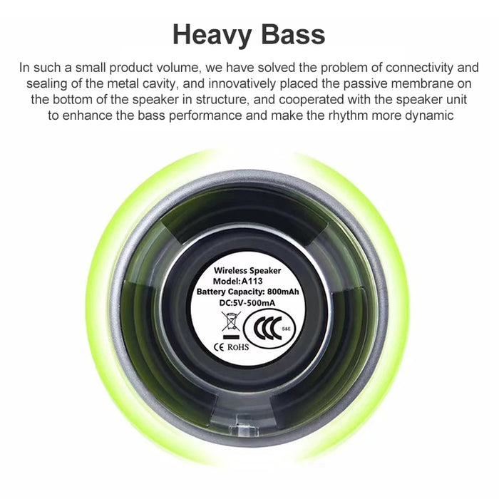 EWA A113 Portable Super Mini Altavoz Bluetooth Inalámbrico Bass Subwoofer Boom Box Altavoces