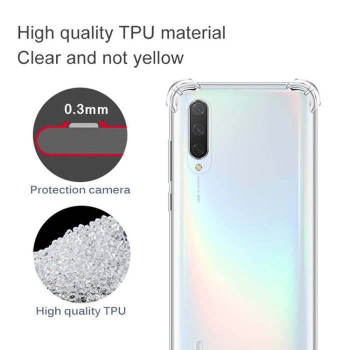 Para Xiaomi Mi 10 Pro Funda de teléfono de TPU transparente ultrafina anticaída de cuatro esquinas