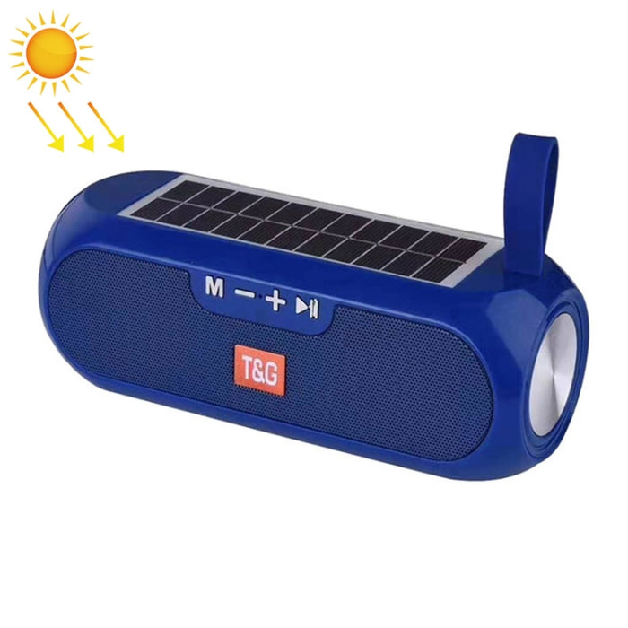 T&G TG182 Columna portátil Caja de música estéreo inalámbrica Energía solar a prueba de agua USB AUX FM radio super bass