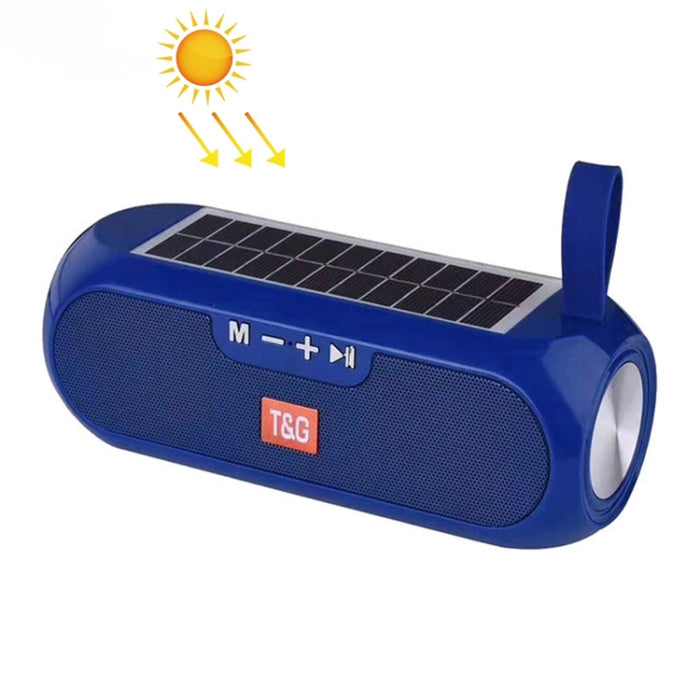 T&G TG182 Columna portátil Caja de música estéreo inalámbrica Energía solar a prueba de agua USB AUX FM radio super bass