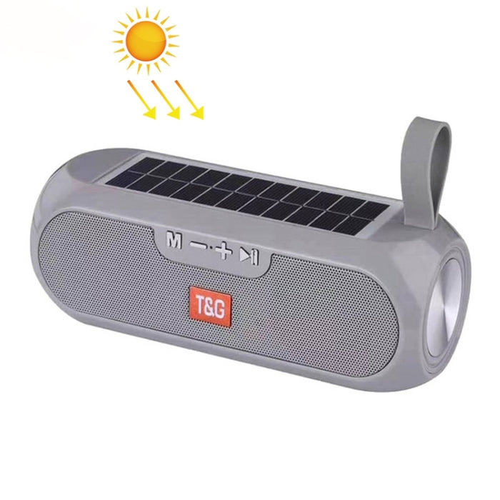T&G TG182 Columna portátil Caja de música estéreo inalámbrica Energía solar a prueba de agua USB AUX FM radio super bass