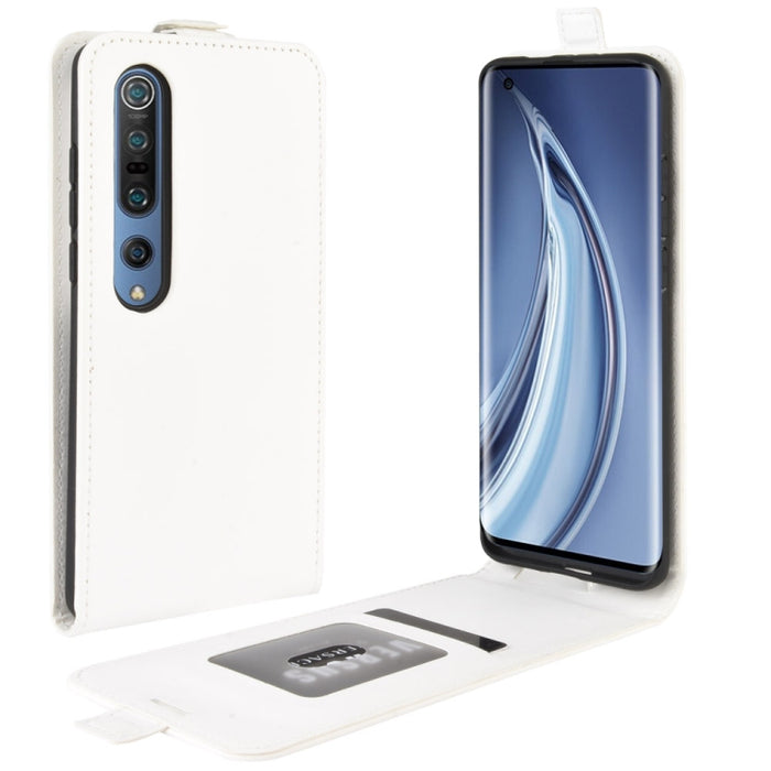 Para Xiaomi Mi 10 R64 Texture Funda protectora de cuero con tapa vertical única con ranuras para tarjetas y marco de fotos, For Xiaomi Mi 10
