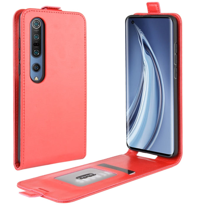 Para Xiaomi Mi 10 R64 Texture Funda protectora de cuero con tapa vertical única con ranuras para tarjetas y marco de fotos, For Xiaomi Mi 10