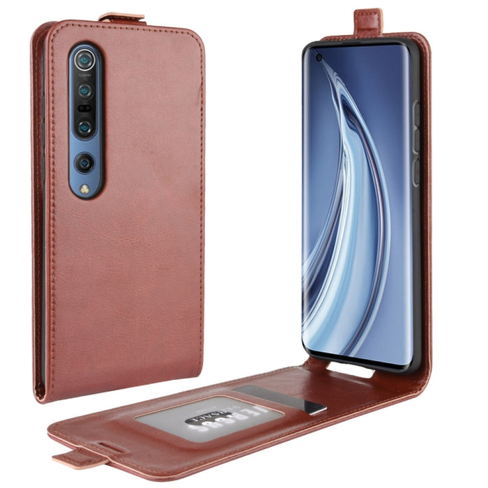 Para Xiaomi Mi 10 R64 Texture Funda protectora de cuero con tapa vertical única con ranuras para tarjetas y marco de fotos, For Xiaomi Mi 10