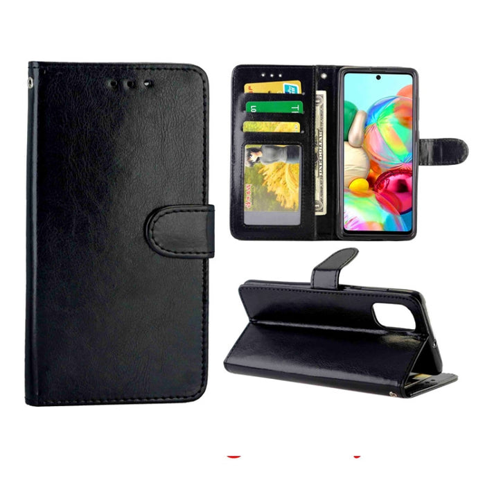 Estuche protector con tapa horizontal de cuero con textura de caballo loco con soporte y ranuras para tarjetas y billetera y marco de fotos, For Xiaomi Redmi K30, For Nokia 7.2, For Samsung Galaxy A71, For OPPO A9 (2020), For Samsung Galaxy Note 10 Lit...