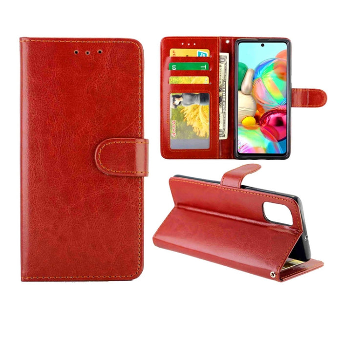 Estuche protector con tapa horizontal de cuero con textura de caballo loco con soporte y ranuras para tarjetas y billetera y marco de fotos, For Xiaomi Redmi K30, For Nokia 7.2, For Samsung Galaxy A71, For OPPO A9 (2020), For Samsung Galaxy Note 10 Lit...