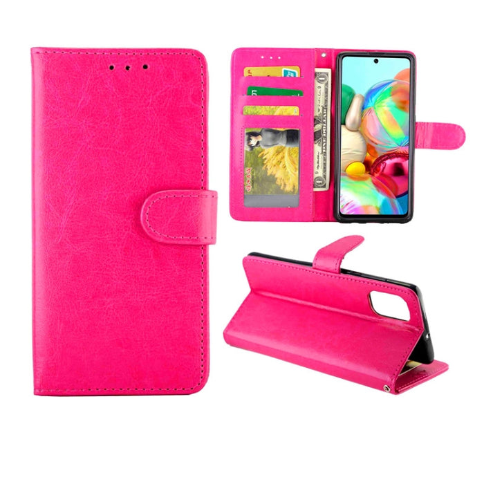 Estuche protector con tapa horizontal de cuero con textura de caballo loco con soporte y ranuras para tarjetas y billetera y marco de fotos, For Xiaomi Redmi K30, For Nokia 7.2, For Samsung Galaxy A71, For OPPO A9 (2020), For Samsung Galaxy Note 10 Lit...