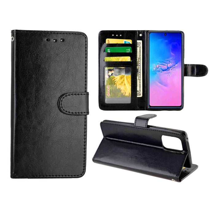 Estuche protector con tapa horizontal de cuero con textura de caballo loco con soporte y ranuras para tarjetas y billetera y marco de fotos, For Xiaomi Redmi K30, For Nokia 7.2, For Samsung Galaxy A71, For OPPO A9 (2020), For Samsung Galaxy Note 10 Lit...