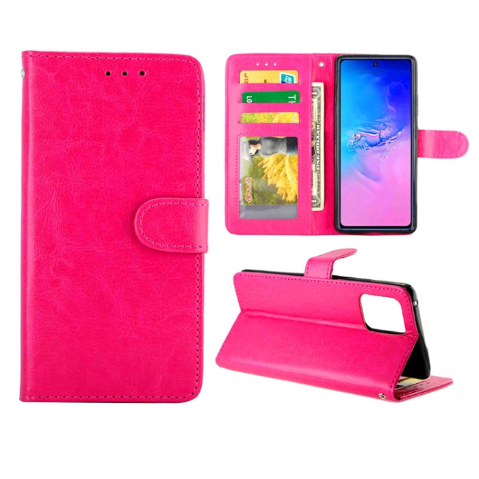 Estuche protector con tapa horizontal de cuero con textura de caballo loco con soporte y ranuras para tarjetas y billetera y marco de fotos, For Xiaomi Redmi K30, For Nokia 7.2, For Samsung Galaxy A71, For OPPO A9 (2020), For Samsung Galaxy Note 10 Lit...