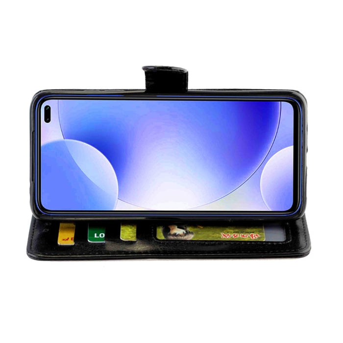 Estuche protector con tapa horizontal de cuero con textura de caballo loco con soporte y ranuras para tarjetas y billetera y marco de fotos, For Xiaomi Redmi K30, For Nokia 7.2, For Samsung Galaxy A71, For OPPO A9 (2020), For Samsung Galaxy Note 10 Lit...
