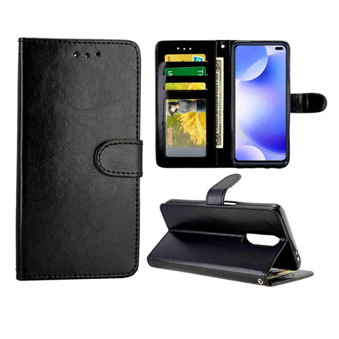 Estuche protector con tapa horizontal de cuero con textura de caballo loco con soporte y ranuras para tarjetas y billetera y marco de fotos, For Xiaomi Redmi K30, For Nokia 7.2, For Samsung Galaxy A71, For OPPO A9 (2020), For Samsung Galaxy Note 10 Lit...