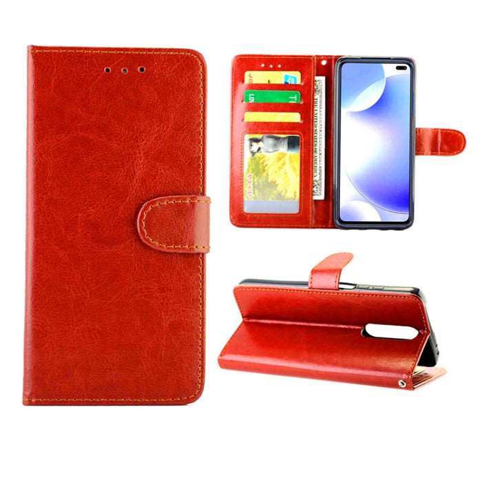 Estuche protector con tapa horizontal de cuero con textura de caballo loco con soporte y ranuras para tarjetas y billetera y marco de fotos, For Xiaomi Redmi K30, For Nokia 7.2, For Samsung Galaxy A71, For OPPO A9 (2020), For Samsung Galaxy Note 10 Lit...