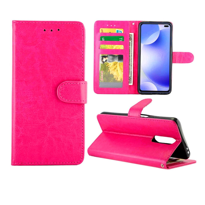 Estuche protector con tapa horizontal de cuero con textura de caballo loco con soporte y ranuras para tarjetas y billetera y marco de fotos, For Xiaomi Redmi K30, For Nokia 7.2, For Samsung Galaxy A71, For OPPO A9 (2020), For Samsung Galaxy Note 10 Lit...