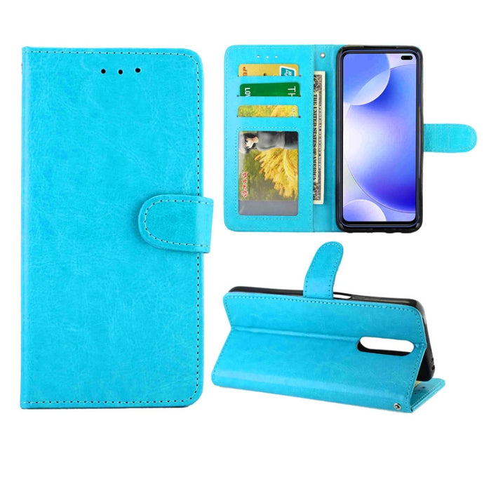 Estuche protector con tapa horizontal de cuero con textura de caballo loco con soporte y ranuras para tarjetas y billetera y marco de fotos, For Xiaomi Redmi K30, For Nokia 7.2, For Samsung Galaxy A71, For OPPO A9 (2020), For Samsung Galaxy Note 10 Lit...