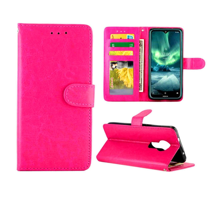 Estuche protector con tapa horizontal de cuero con textura de caballo loco con soporte y ranuras para tarjetas y billetera y marco de fotos, For Xiaomi Redmi K30, For Nokia 7.2, For Samsung Galaxy A71, For OPPO A9 (2020), For Samsung Galaxy Note 10 Lit...
