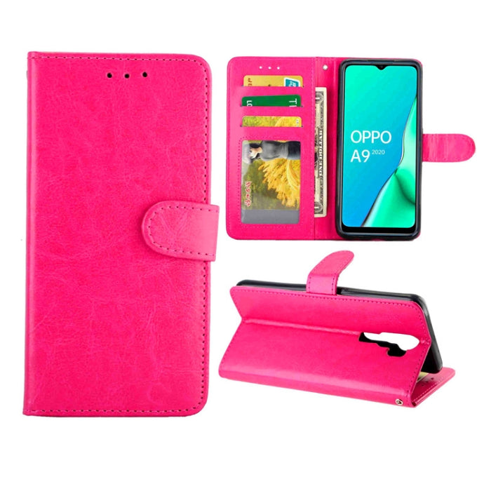 Estuche protector con tapa horizontal de cuero con textura de caballo loco con soporte y ranuras para tarjetas y billetera y marco de fotos, For Xiaomi Redmi K30, For Nokia 7.2, For Samsung Galaxy A71, For OPPO A9 (2020), For Samsung Galaxy Note 10 Lit...