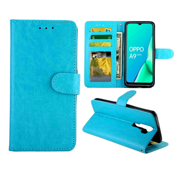 Estuche protector con tapa horizontal de cuero con textura de caballo loco con soporte y ranuras para tarjetas y billetera y marco de fotos, For Xiaomi Redmi K30, For Nokia 7.2, For Samsung Galaxy A71, For OPPO A9 (2020), For Samsung Galaxy Note 10 Lit...