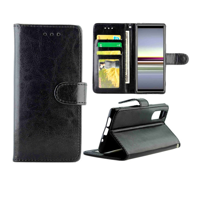 Estuche protector con tapa horizontal de cuero con textura de caballo loco con soporte y ranuras para tarjetas y billetera y marco de fotos, For Xiaomi Redmi K30, For Nokia 7.2, For Samsung Galaxy A71, For OPPO A9 (2020), For Samsung Galaxy Note 10 Lit...